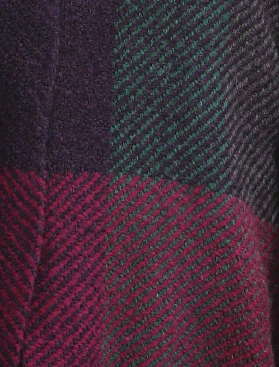 Aran Cashmere Rachel Button Up Cape - Multi-Mulberry