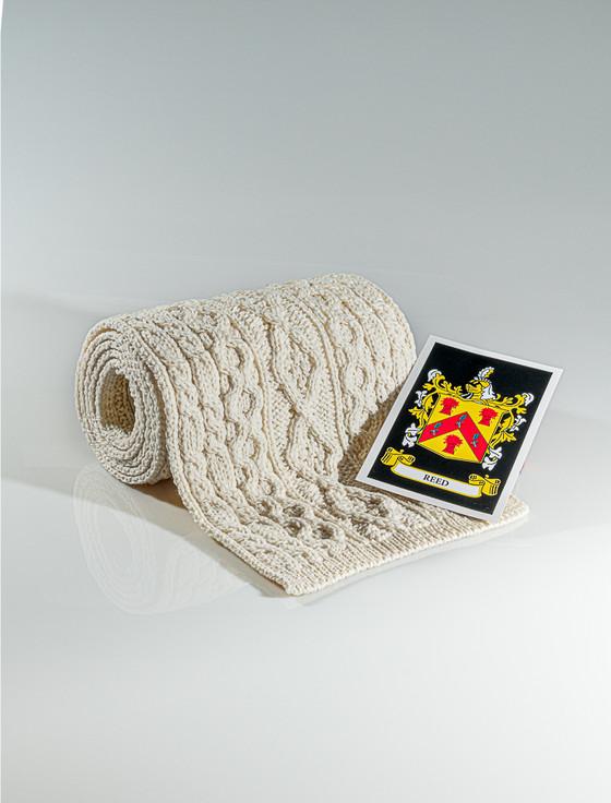 aran cashmere Reed Clan Scarf