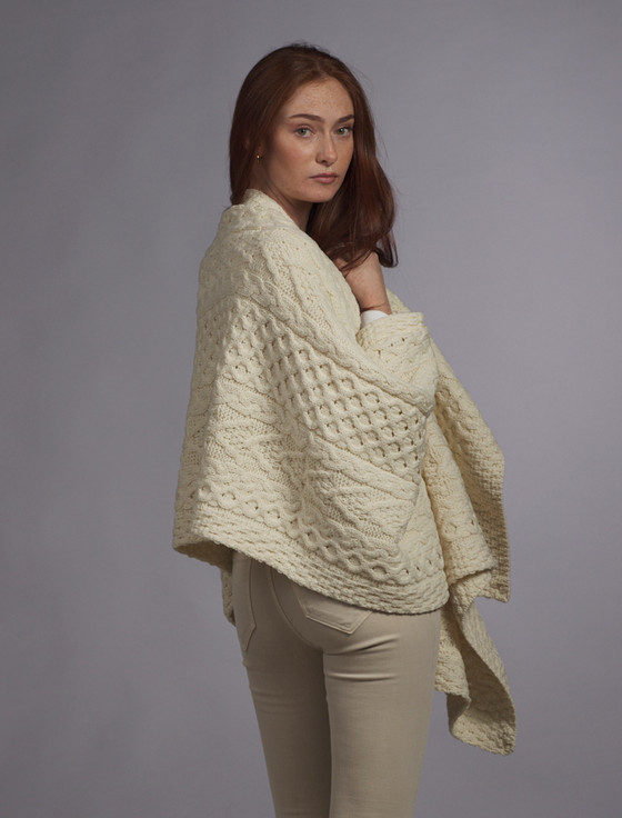 Aran Cashmere Regan Clan Aran Wrap