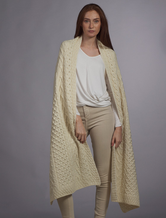 aran cashmere Regan Clan Aran Wrap