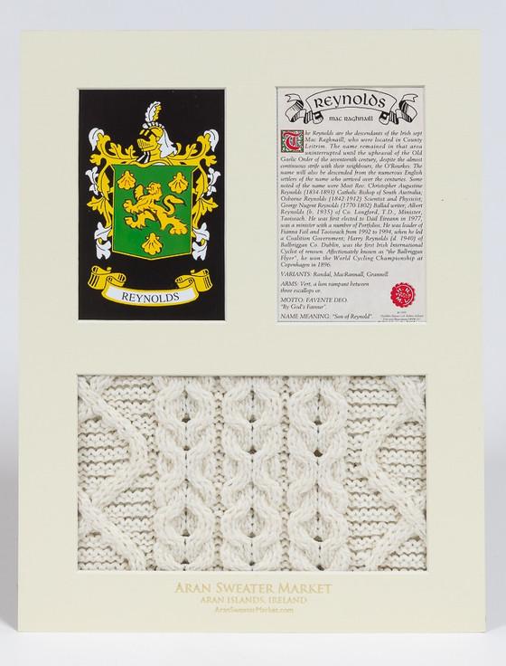 Aran Cashmere Reynolds Clan Aran & History Display