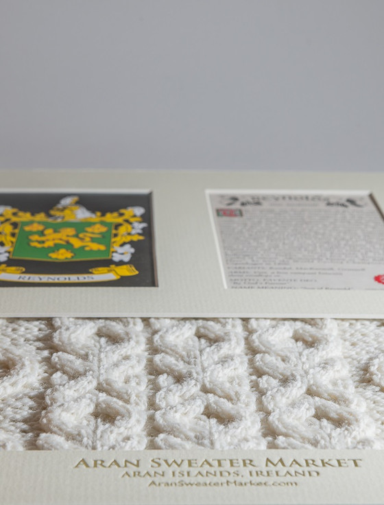 Aran Cashmere Reynolds Clan Aran & History Display