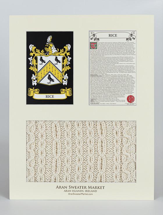 Aran Cashmere Rice Clan Aran & History Display