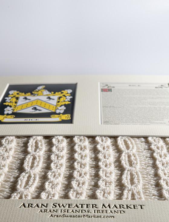 Aran Cashmere Rice Clan Aran & History Display