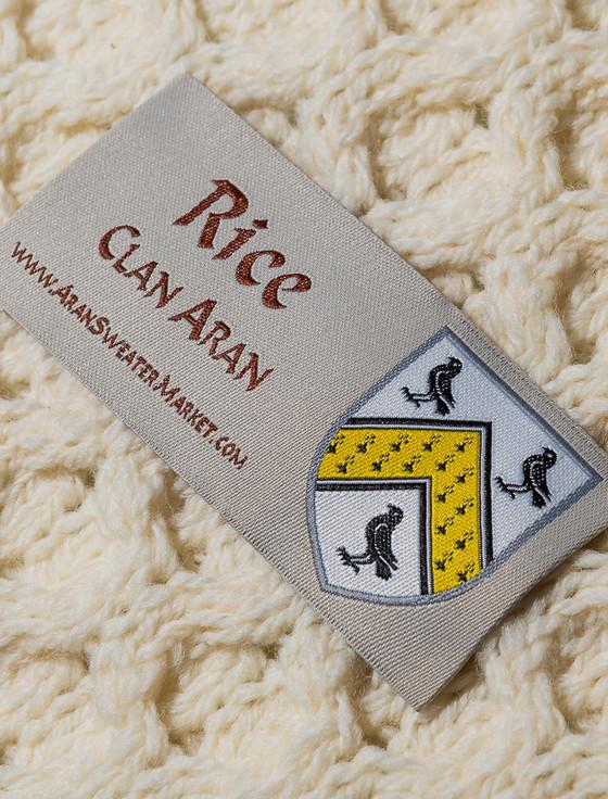 Aran Cashmere Rice Clan Aran Poncho