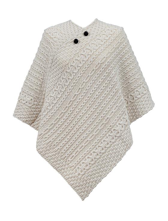 aran cashmere Rice Clan Aran Poncho