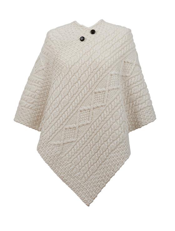 aran cashmere Richards Clan Aran Poncho
