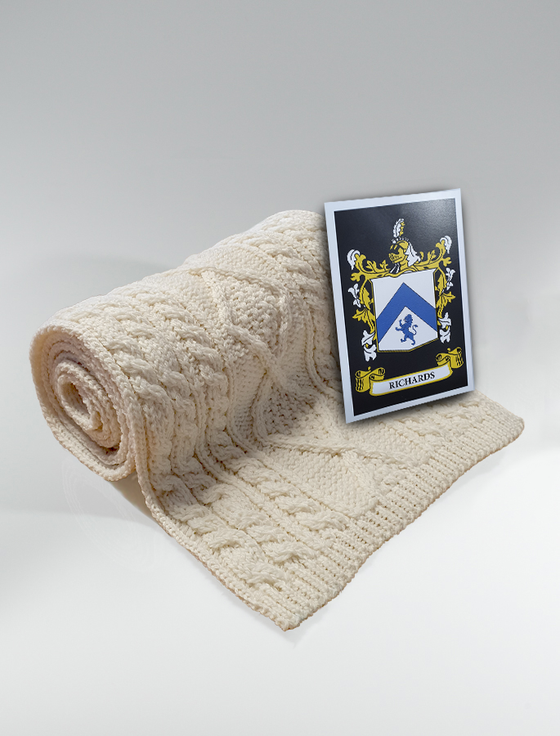 aran cashmere Richards Clan Scarf