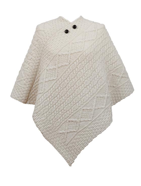 aran cashmere Richardson Clan Aran Poncho