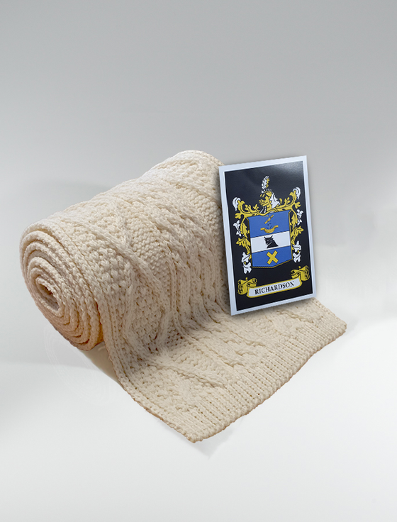 aran cashmere Richardson Clan Scarf