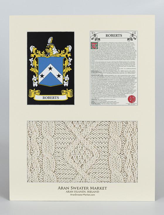 Aran Cashmere Roberts Clan Aran & History Display