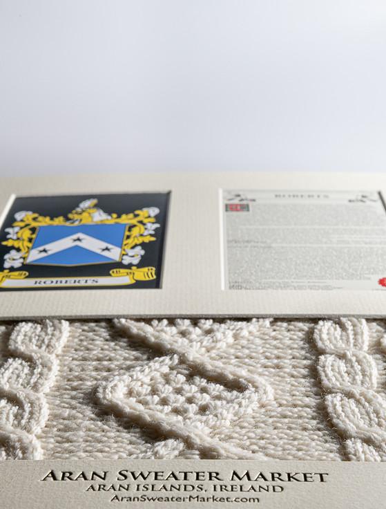 Aran Cashmere Roberts Clan Aran & History Display