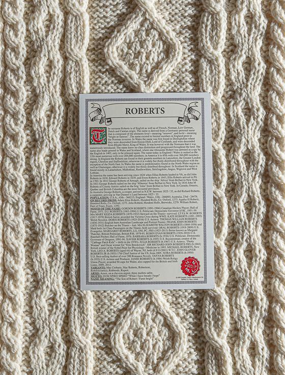 Aran Cashmere Roberts Clan Aran Throw