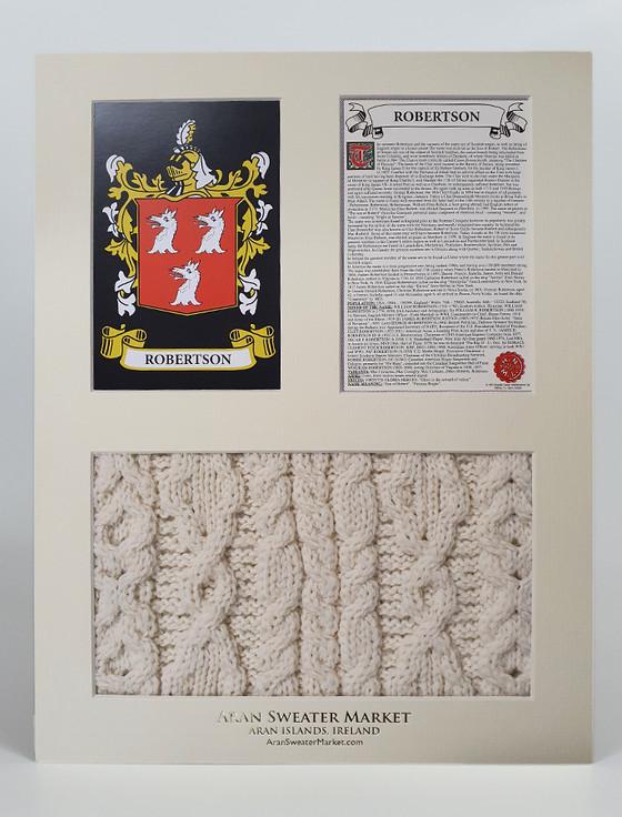 Aran Cashmere Robertson Clan Aran & History Display