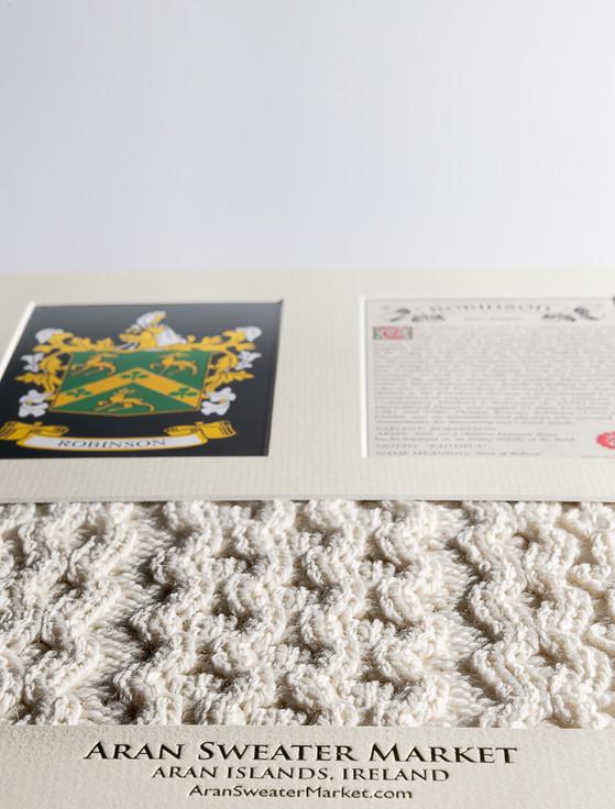 Aran Cashmere Robinson Clan Aran & History Display