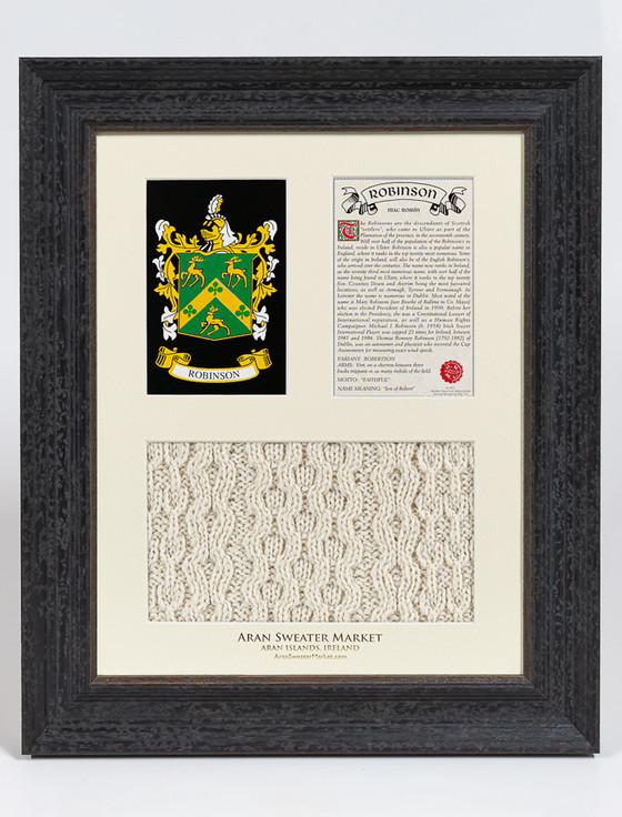 aran cashmere Robinson Clan Aran & History Display