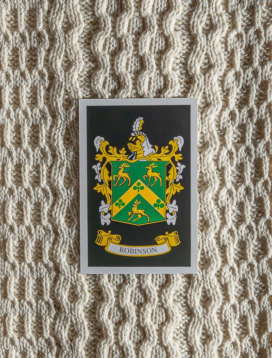 aran cashmere Robinson Clan Aran Throw