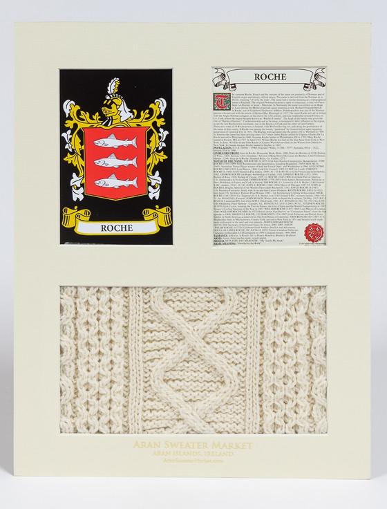 Aran Cashmere Roche Clan Aran & History Display