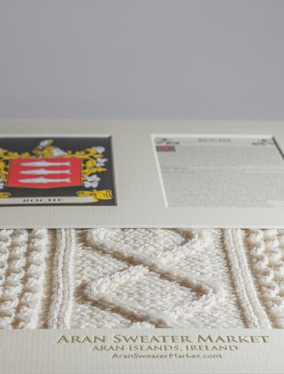 Aran Cashmere Roche Clan Aran & History Display
