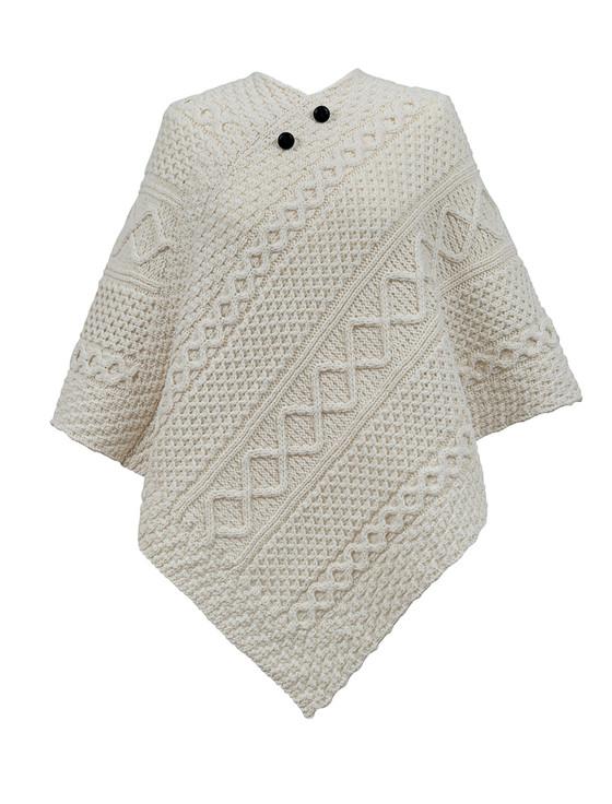 aran cashmere Roche Clan Aran Poncho
