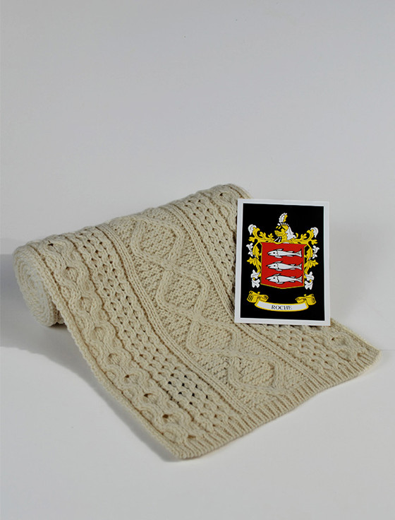 aran cashmere Roche Clan Scarf