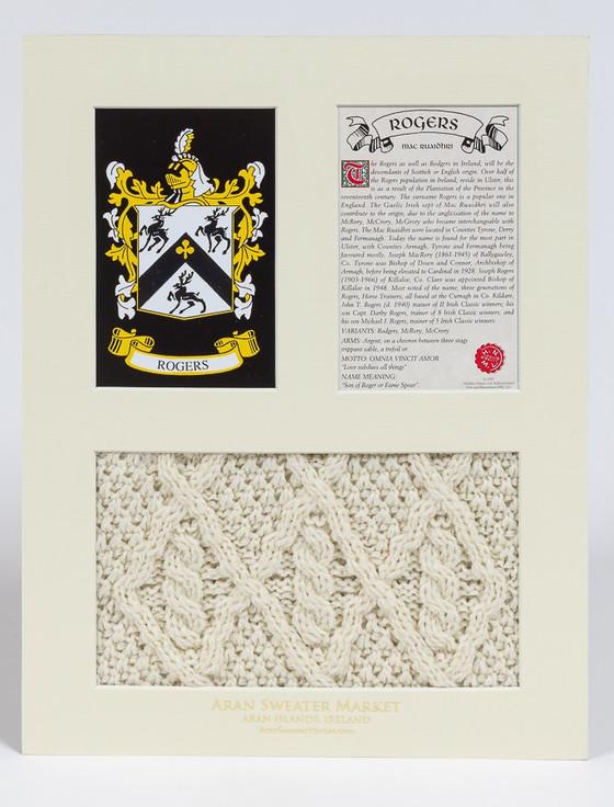 Aran Cashmere Rogers Clan Aran & History Display