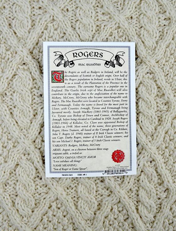 Aran Cashmere Rogers Clan Scarf
