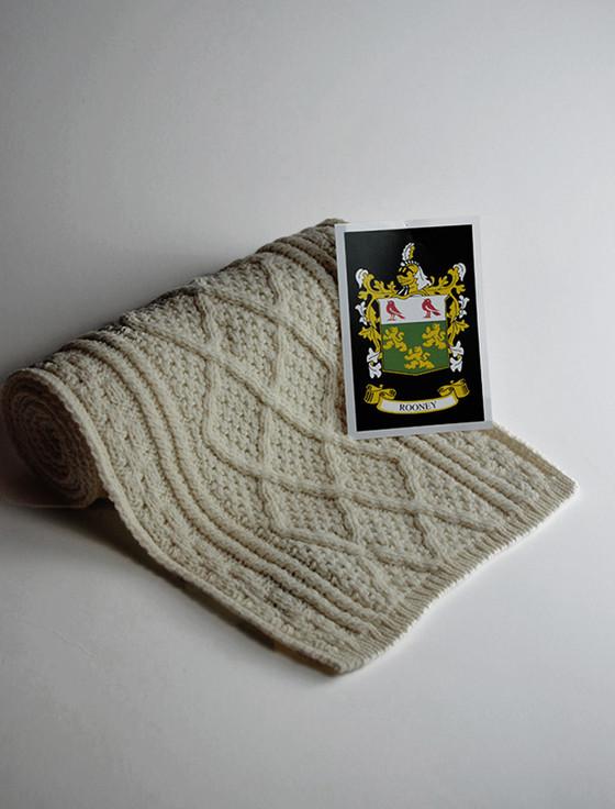 aran cashmere Rooney Clan Scarf