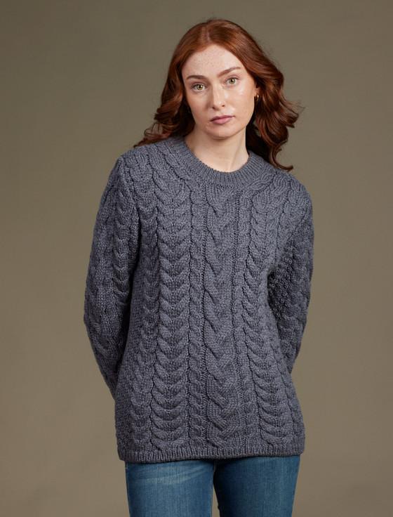 aran cashmere Rope Cable Crew Aran Sweater‎‎‎‎