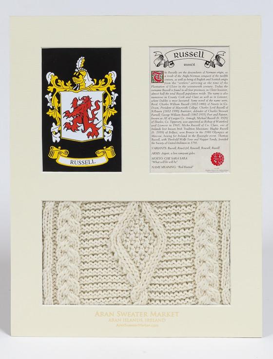 Aran Cashmere Russell Clan Aran & History Display