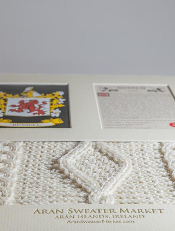 Aran Cashmere Russell Clan Aran & History Display