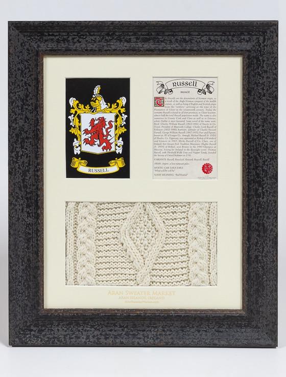aran cashmere Russell Clan Aran & History Display