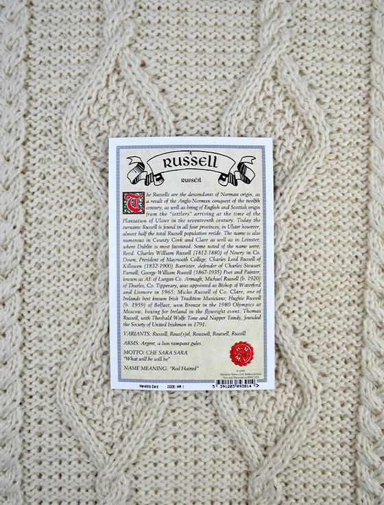 Aran Cashmere Russell Clan Aran Throw