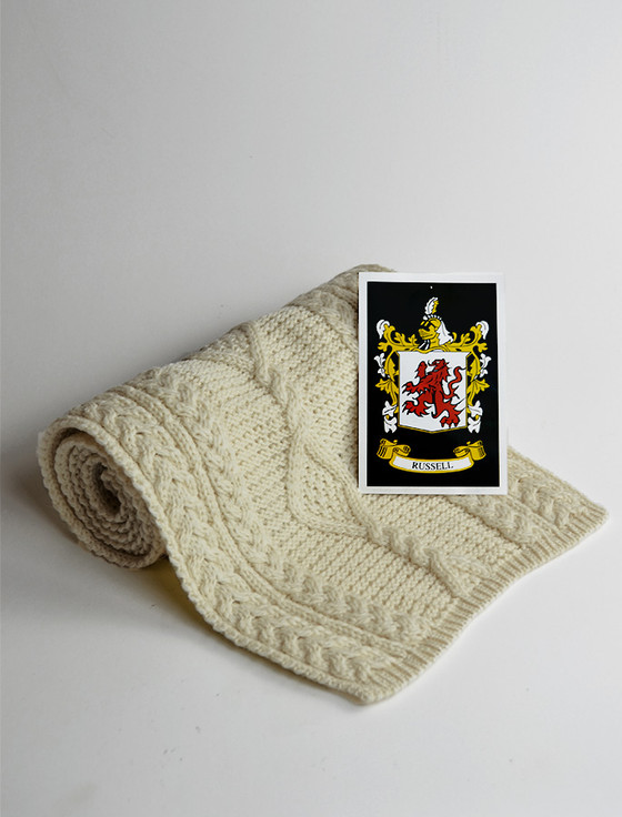 aran cashmere Russell Clan Scarf