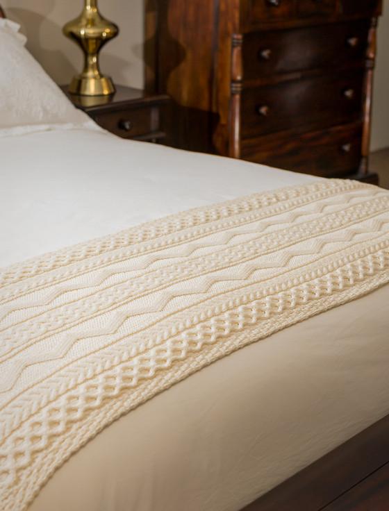 aran cashmere Ryan Clan Aran Bed Runner