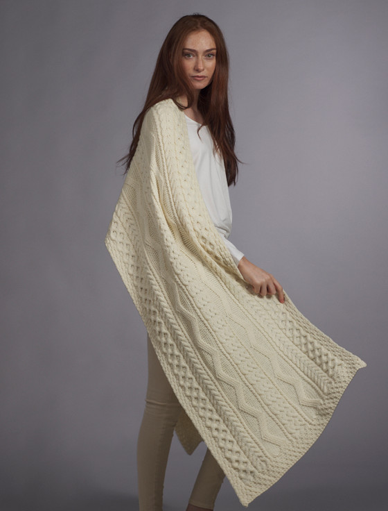Aran Cashmere Ryan Clan Aran Wrap