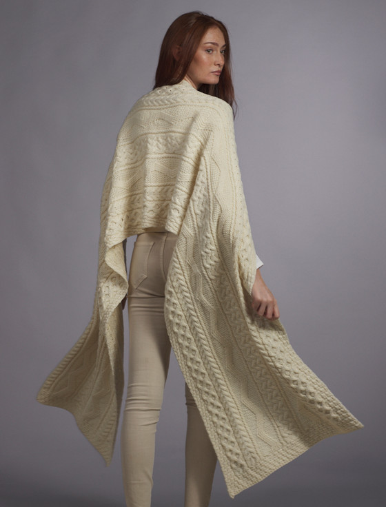 aran cashmere Ryan Clan Aran Wrap