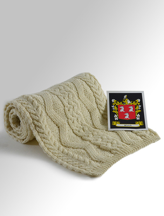 aran cashmere Ryan Clan Scarf