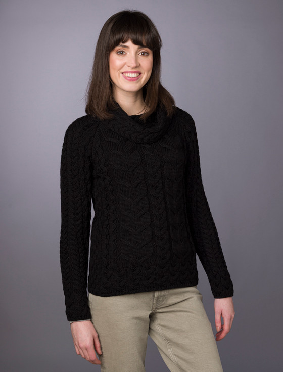 aran cashmere ‎S‎uper Sof‎t Cowl Neck Aran‎‎