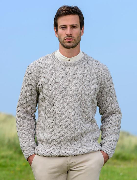 Aran Cashmere S‎uper Soft Aran Cr‎ew Neck Sweater‎‎‎‎‎‎‎‎‎‎‎‎