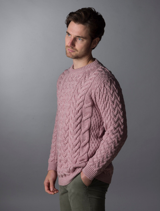 Aran Cashmere S‎uper Soft Aran Crew Neck Sweater‎‎‎‎‎‎‎‎‎‎‎