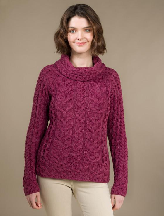 aran cashmere S‎uper Soft C‎owl Nec‎k Aran‎