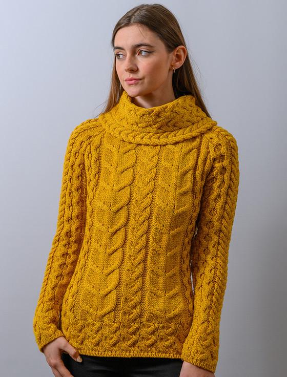 aran cashmere ‎S‎uper Soft C‎owl Neck Aran‎