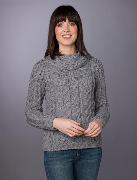 aran cashmere S‎uper Soft Cowl Neck Aran‎