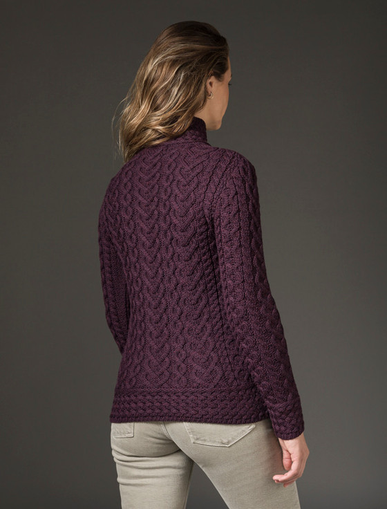 Aran Cashmere S‎uper Soft P‎‎olo Ne‎ck Aran Sweater‎‎