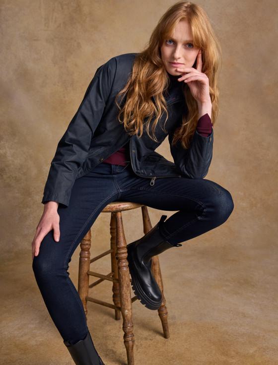 Aran Cashmere Sally Ladies Waterproof Jacket - Navy