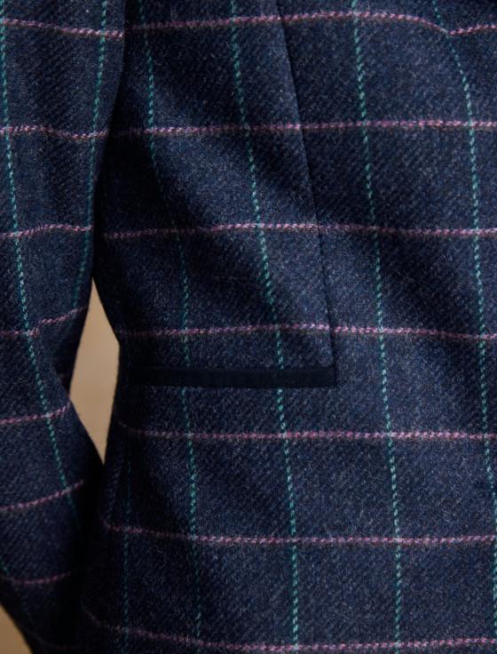 Aran Cashmere Sasha Tweed Blazer ��?? Navy Dreamer