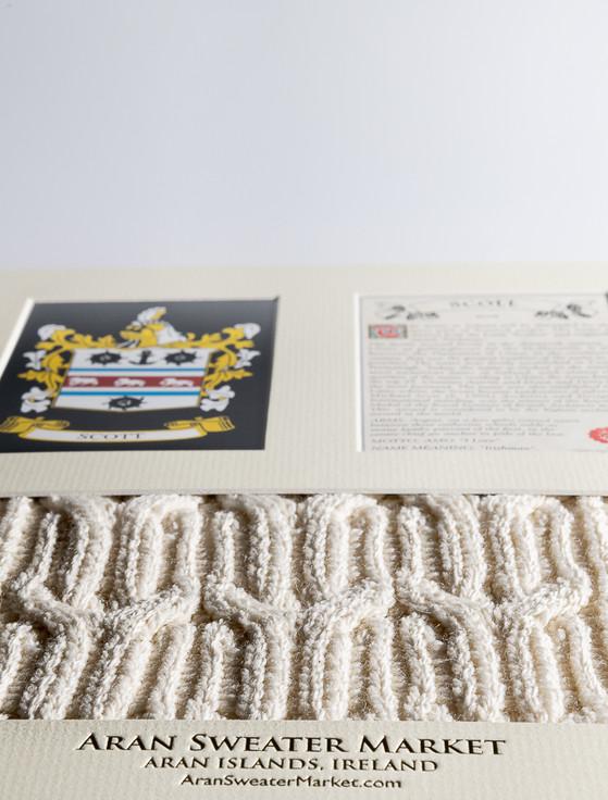 Aran Cashmere Scott Clan Aran & History Display