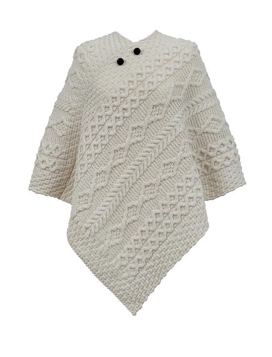 aran cashmere Scully Clan Aran Poncho