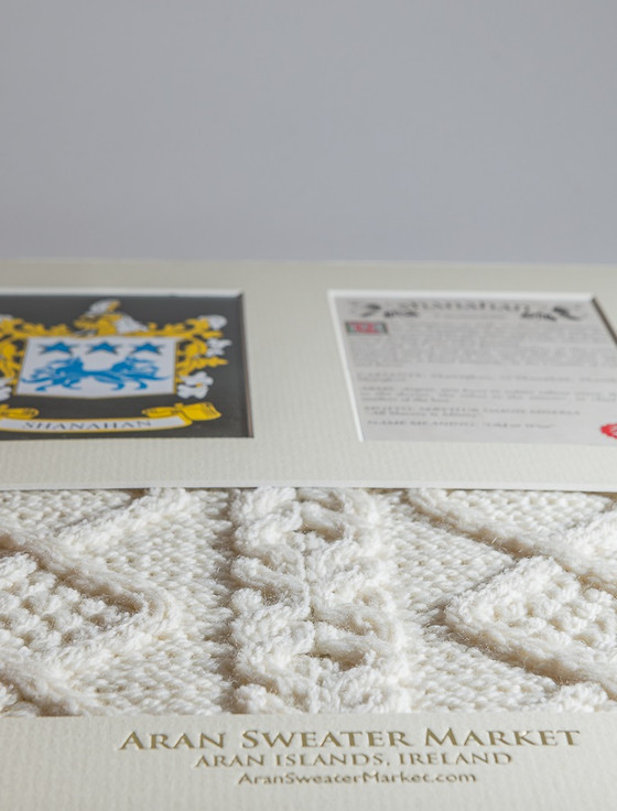 Aran Cashmere Shanahan Clan Aran & History Display